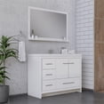 thumbnail image 2 of Sortino 42" Modern Bathroom Vanity with Left Side Drawers in White, 2 of 3