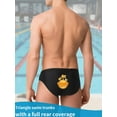 thumbnail image 3 of Trendy Men's Printed Briefs - Elastic Skin-Fit Spa Swimming Pants, 3 of 5