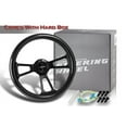 thumbnail image 5 of W-Power 13.5" Carbon Fiber Look Grip 6-Hole Black 3-Spoke Vintage Steering Wheel, 5 of 5