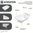 thumbnail image 5 of Aqua Eden VCT7D543019WH 54-Inch Cast Iron Classic Flat-Rim Roll Top Clawfoot Tub (7-Inch Faucet Drillings) in White, 5 of 6