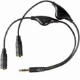 thumbnail image 1 of wonima11 Conwork 2-Pack 3.5mm Stereo Male to Dual Female Audio Headphone/Headset Y Splitter Cable with Volume Control Switch, 1 of 1