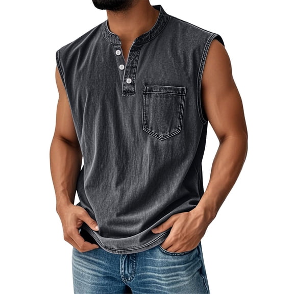 Men's & Big & Tall Tri-Blend Muscle Tee Shirt Tank Top, Sizes S-4XL