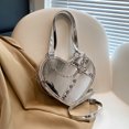 thumbnail image 1 of Bolso bandolera elegante para mujer Bolso de hip hop en forma de corazón Bolso al aire libre para niñas de especias de cuero PU, 1 of 8