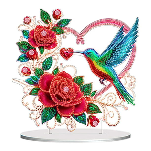 Kit Adornos Mesa Con Pintura Diamantes Animal Forma Especial Doble Cara