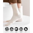 thumbnail image 6 of 10AGIRL Crew Socks, 6 Pack Cotton Casual Aesthetic Socks for Women, 6 of 7