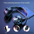 thumbnail image 2 of Wireless Bluetooth Headsets Cool Luminous Heavy Bass Folding Card High Sound Quality Long Working Bluetooth headphones Save to 65% off!, 2 of 8