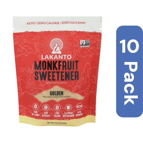 Lakanto Golden Fruit Sweetener Pouch 8.29 oz (Pack of 10)