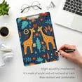 thumbnail image 5 of 12.5"x9" Cartoon Giraffes Clipboards, Standard A4 Letter Size Nursing Clipboard with Low Profile Metal Clip Decorative Clip Board for Office Supplies,Silver, 5 of 7