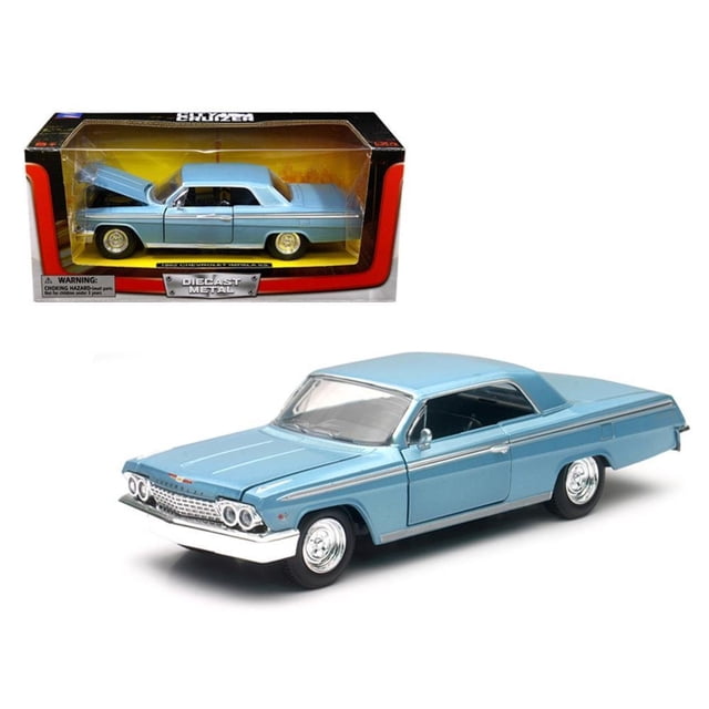 Auto de colección a escala 1/24 NewRay Chevrolet Impala SS 1962 azul