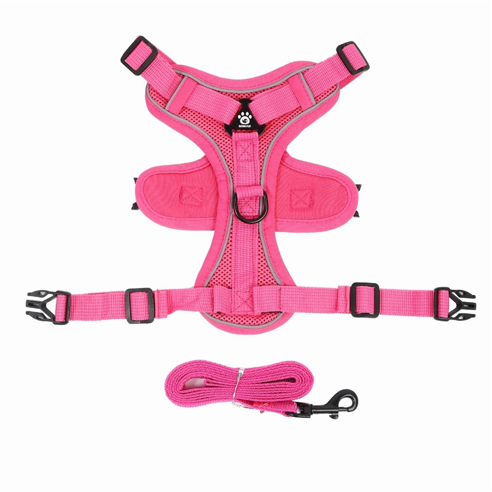 No Pull Dog Harness and Leash Set Adjustable Pet Harness Vest for Small Dogs Cats Reflective Dog Chest Strap Lead Walking