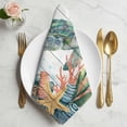 thumbnail image 2 of Sea Turtle Coastal Cloth Napkins, Summer Nautical Starfish Coral Grey Wooden Washable and Reusable Dinner Napkins Set of 6, Table Napkin for Kitchen Party Birthday Wedding Hotel Housewarming 20"x20", 2 of 9