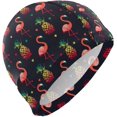 thumbnail image 1 of FYBTO Swimming Cap Flamingo Rainbow Pineapples Hearts Unisex Adult FYBTO Polyester, 1 of 4