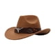 thumbnail image 3 of Sombrero de vaquero, elegante accesorio de disfraz para actuaciones, carnavales, viajes, juegos de rol. Caqui, 3 of 9
