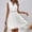 *White, variant on U Women's Sleeveless V Neck A-Line Mini Dress,Lace Waist Flare Tunic Dress White,Women's Plus XXL