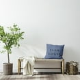 thumbnail image 4 of Simply Daisy 18-inch Square Farmhouse Ticking Polyester Indoor Pillow, Nautical Navy Qty 1, 4 of 4
