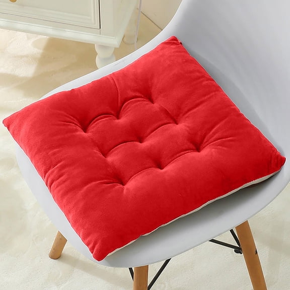 1 Pack Premium Thickened 100%Polyester Red Washable Chair Cushions, Comfort Seat Pads in 30x30*5cm for Dining Room, Kitchen, and Patio Furniture, Durable Indoor Outdoor Seating Support