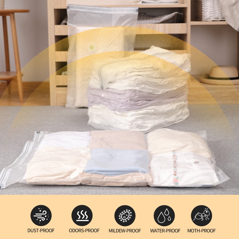 Clear Vacuum Compressed Reusable Vacuum Storage Bags For Bed Linen