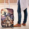 thumbnail image 4 of Spooky Halloween Night Witch Cocker Spaniel Glowing Pumpkins Travel Luggage Cover Cockers Dog Lover Gifts Suitcase Dust Protective Decor - 12015, 4 of 5