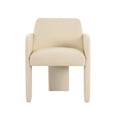 thumbnail image 3 of Leo Cream Vegan Leather Dining Chair, 3 of 6