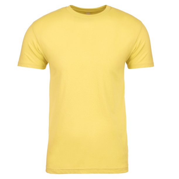 Next Level - Camiseta de cuello redondo tacto ante para adultos unisex (Plátano Crema)