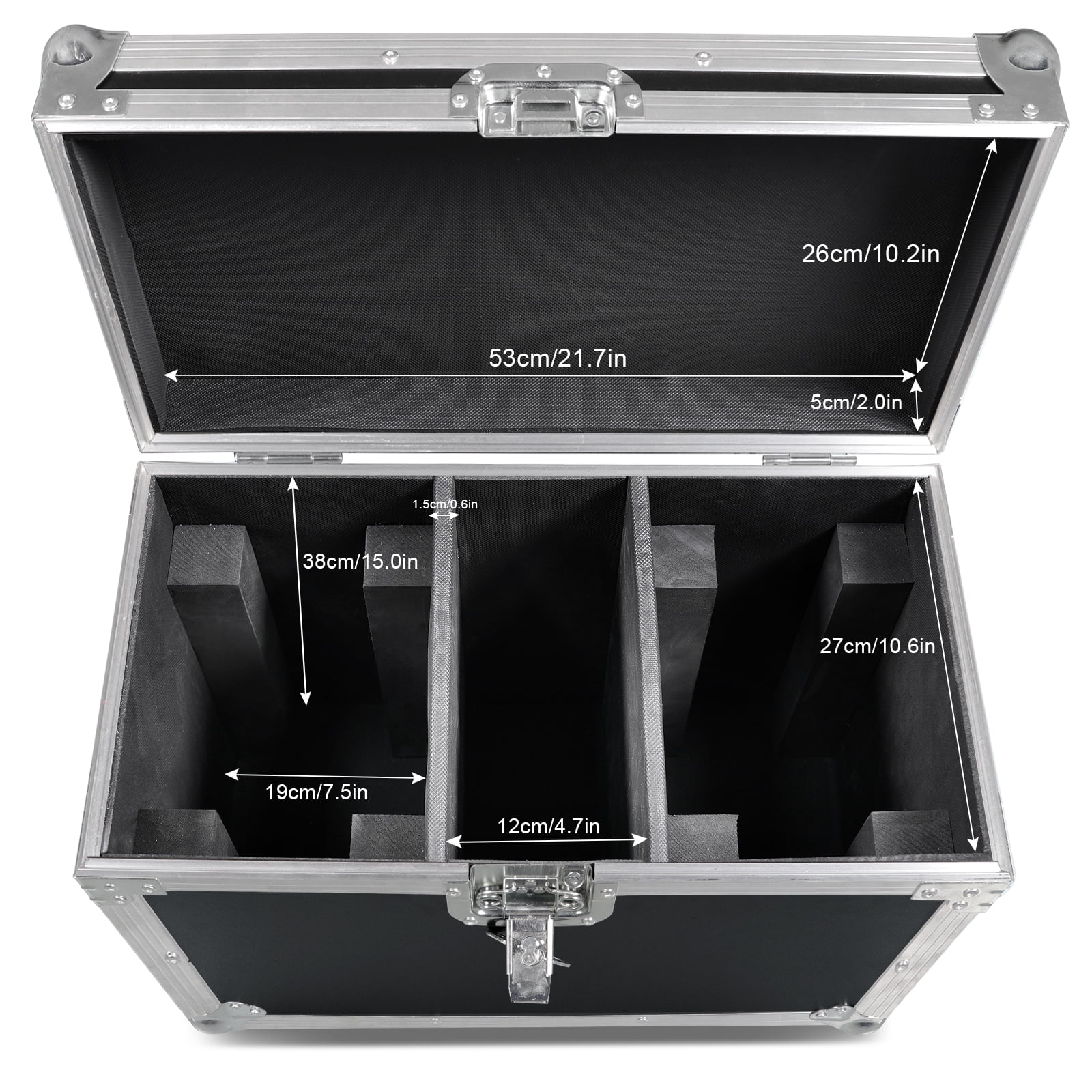 DJ Controller Flight Case With Brake Wheels, Gator Case for (2) 150w Led Moving Head Lights