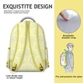 thumbnail image 5 of Lemon Print High School Backpack - Fashionable Bookbag for Teens & College Students, Roomy Campus Rucksack with Laptop Sleeve, Durable Lightweight Carry Bag for University, Trendy Citrus Gift, 5 of 6