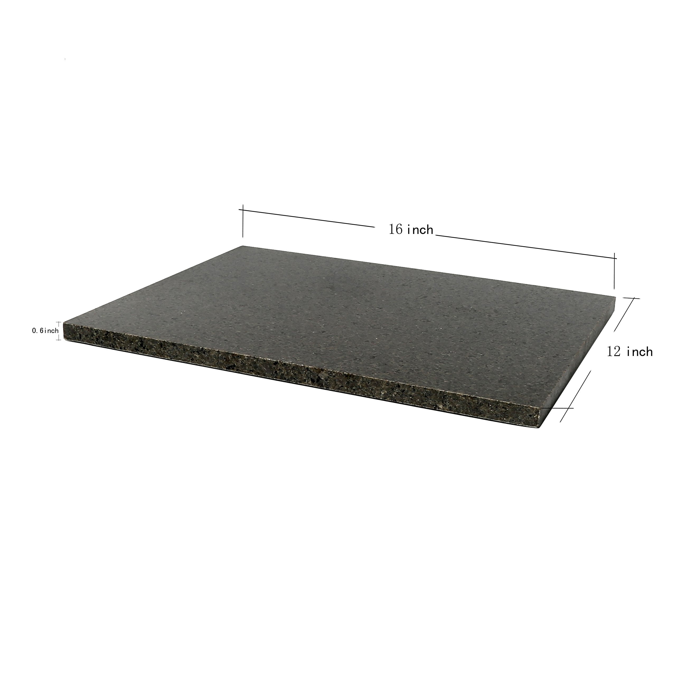 Kota Japan Granite Pastry Board 12x16" - Non-Stick Natural Stone Cutting Slab With Non-Slip Feet, Keeps Dough Cool