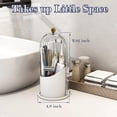 thumbnail image 6 of Dustproof Toothbrush Holders with Cover, Rotating Electric Toothbrush and Toothpaste Holder for Bathroom Countertop, 3 Slots Makeup Brushes Organizer, Transparent, 6 of 14