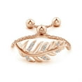 thumbnail image 2 of ANGARA Natural Nature-Inspired Diamond Leaf Bolo Ring in 14K Rose Gold for Women (Size-0.9mm| Color-I-J| Clarity-I1-I2) | April Birthstone, Anniversary, Jewelry Gift for Women | Natural Diamond Ring, 2 of 8