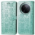 thumbnail image 1 of Étui Rabattable pour FOXDOCK Vivo Y300 Pro, Chat et Chien en Cuir PU Embossé avec Fentes pour Cartes, Support, 1 of 6
