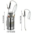 thumbnail image 3 of KFFKFF 1.5Gal Stainless Steel Sprayer, Set with 16 Wand& Handle& 3.3 Reinforced Hose, Hand Pump Sprayer with Pressure Gauge&Safety Valve, Adjustable Nozzle Suitable for Gardening& Sanitizing, 3 of 10