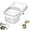 White, variant on Kitchen Sink Hanging Strainer with Suction Cup, Food Waste Catcher Basket, Hygienic Carry Handle (Grey)