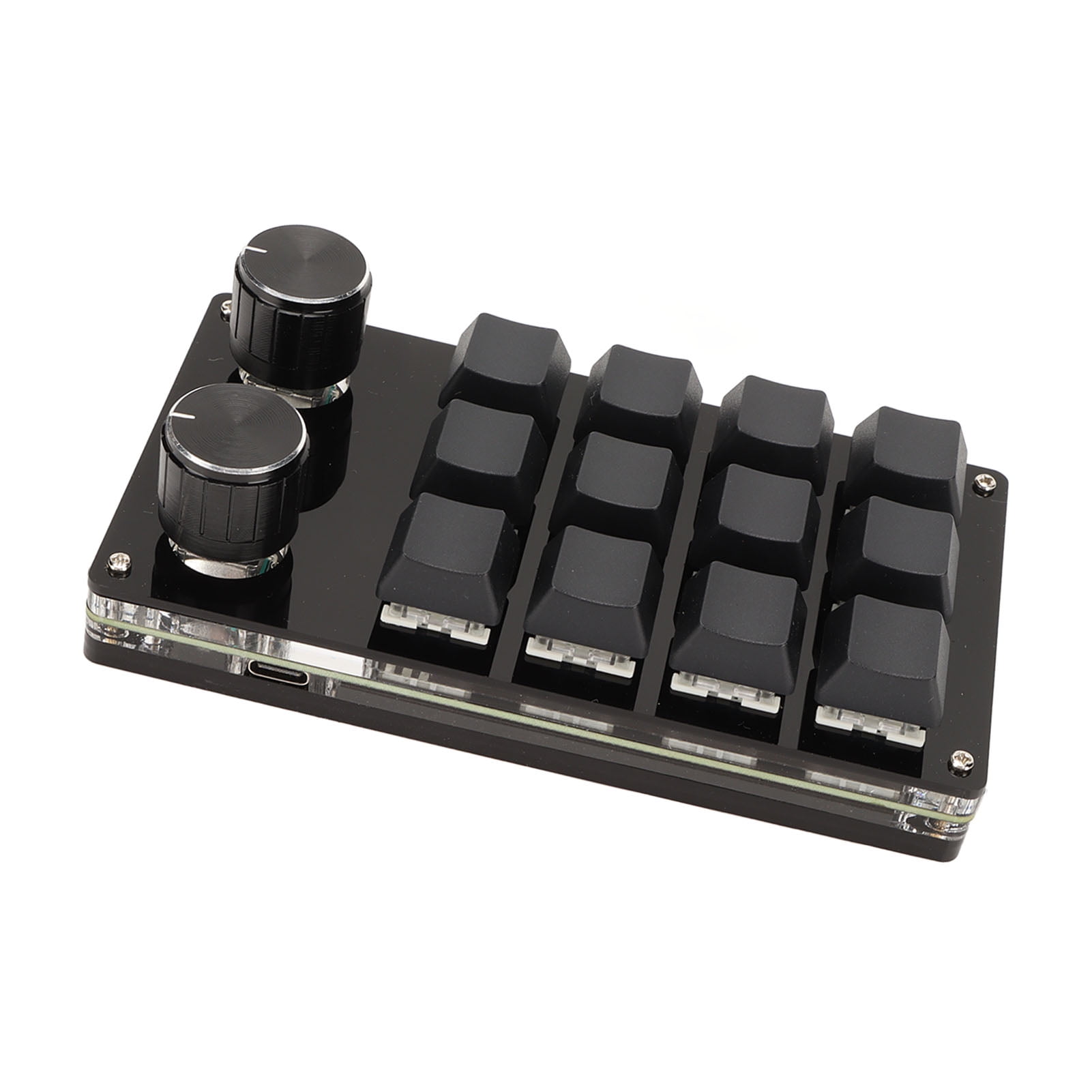 Mini Keypad, 2 Knobs Gaming Keypad 12 Keys For Video Editing