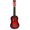 Red Classic Rock 'N' Roll 6 Stringed Acoustic Guitar Toy Guitar Musical Instrument for Kids, Includes: Guitar Pick & Extra Guitar String