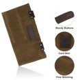 thumbnail image 4 of Unique Bargains 1Pcs Barber Scissors Bag Salons Tool Pouch with Multi-Pockets for Hair Stylists 9.45"x4.92" Coffee Color, 4 of 7