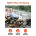 thumbnail image 2 of VEVOR Portable Air Conditioner, 4250 BTU 3-Speed Air Conditioning Unit with 24H Timer, Remote-Control Air Portable AC Adjustable Temperature 16-32℃, for Outdoor Tent Camping, RVs or Home Use, White, 2 of 9