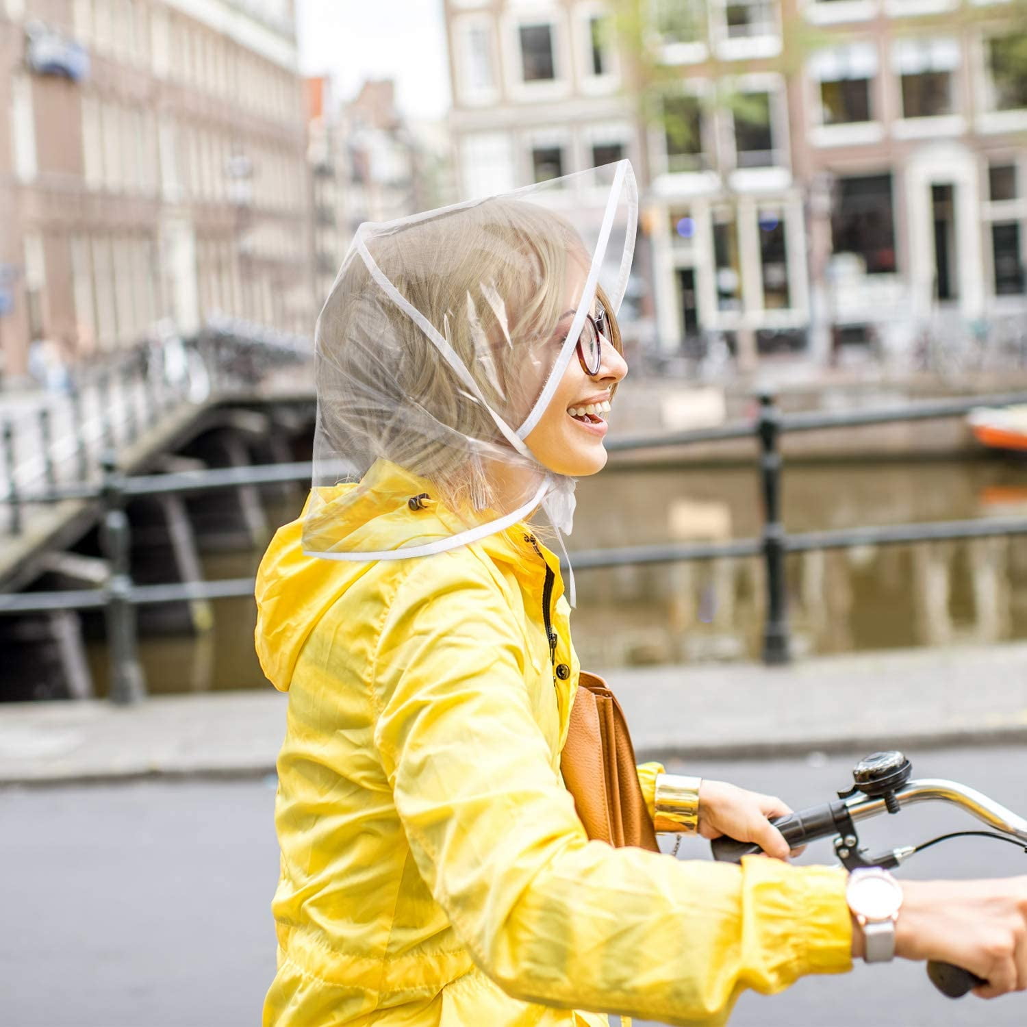 Rain Bonnet with Visor Waterproof Clear 