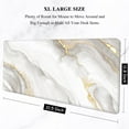 thumbnail image 2 of Large Mouse Pad, XXL Gaming Mousepad, Desk Mat for Desktop, Thick Rubber, Big & Long Size, Stitched Edges, Full Desk Pad for Laptop & Computer, Extended 31.5 x 11.8 in, Gold Gray Marble, 2 of 7