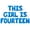 Blue, variant on Letter Balloons - THIS GIRL IS FOURTEEN 16" Inch Alphabet Letters Foil Mylar Balloon 14th Birthday Party Banner (Pink)