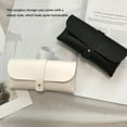 thumbnail image 3 of serony Leather Eyeglass Case Carry Bag Reading Simple Style Dustproof Protector Non-scratches Sunglass Pouch Travel Pack Black, 3 of 9