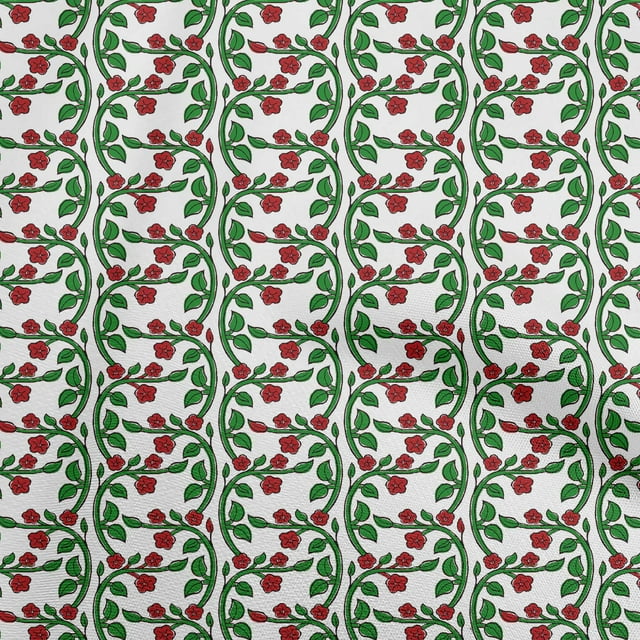 oneOone Cotton Flex Red Fabric Block Fabric For Sewing Printed Craft Fabric By The Yard 40 Inch Wide-NQ