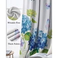 thumbnail image 6 of Blue Hydrangea Blackout Curtains for Bedroom - 84 Inch Long Light Blocking 2 Panels Set, Farmhouse Butterfly Spring Floral Thermal Insulated Living Room Drapes Grommet Window Curtains 52"x84", 6 of 8