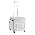 thumbnail image 3 of Carrito de compras plegable Gloria multiusos con 4 ruedas gris, 3 of 9