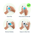 thumbnail image 5 of PopSockets Adhesive Phone Grip, Holder, Phone Stand, Light Blue - Tranquil Aura, 5 of 7
