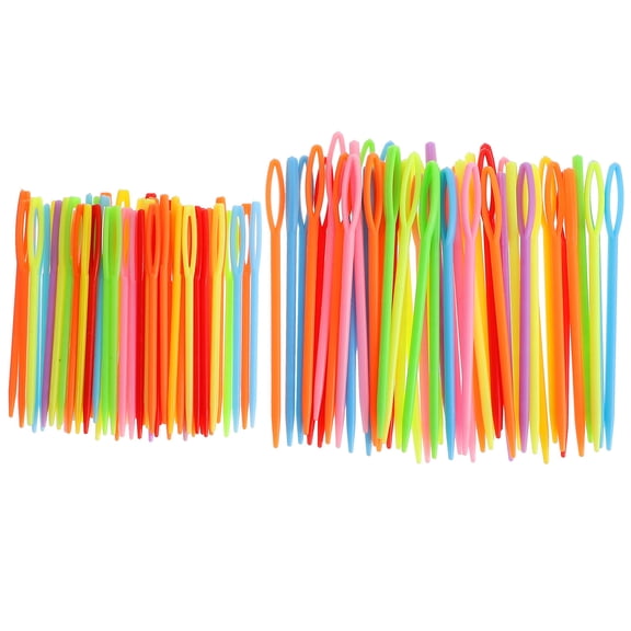 LOLIPPYY Multi-Function Plastic Yarn Needles for Knitting and Crochet Assorted Colors