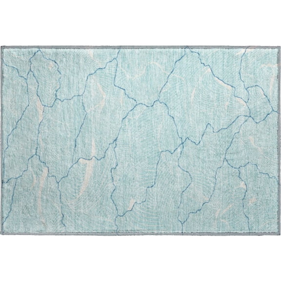 Dalyn Rugs Premium Machine Washable Mayfield AMF1048 Aqua 1'8" x 2'6" Rug