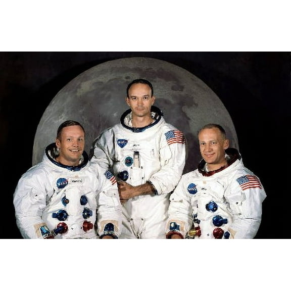 Apollo 11 Crew Art poster Metal Sign 8inx 12in Print on Metal 8x12 Square Adults Best Posters