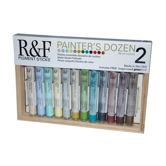 R&F Handmade Paints Painter's Dozen Pigment Stick Set II