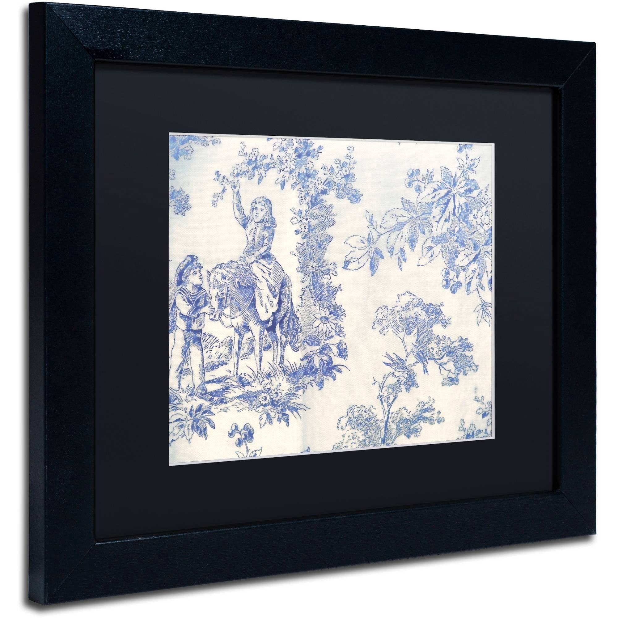 Trademark Fine Art "Toile Fabrics VI" Canvas Art by Color Bakery Black Matte, Black Frame