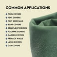 thumbnail image 6 of Heavy Duty Polyester Canvas Tarp 40' x 50', Green Shade Tarps 16 oz Breathable UV Resistant Tarpaulin Cover with Rustproof Brass Grommets, Multipurpose for Canopy, Roof, Camping, Woodpile, 6 of 9
